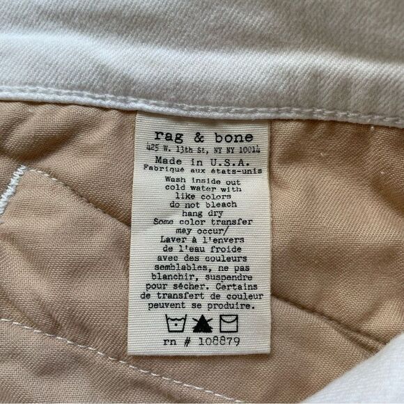 Rag & Bone Bright White Ankle Zip Skinny Jeans - Picture 10 of 14